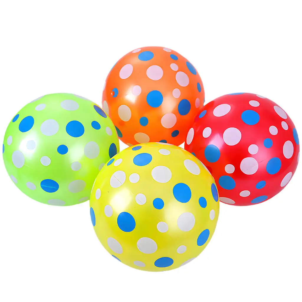 Gepunkteter Gummiball 23 cm in verschiedenen Farben