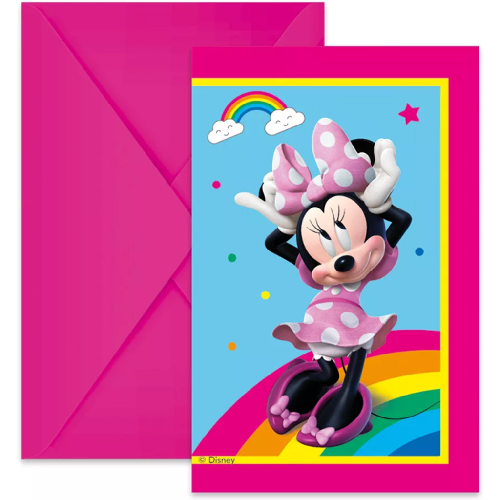 Minnie egér party meghívó 6db-os szett kép 1