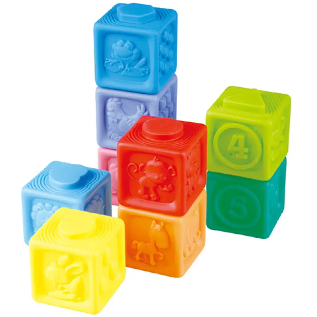 Playgo: Weiche Regenbogen-Bausteine kép 2