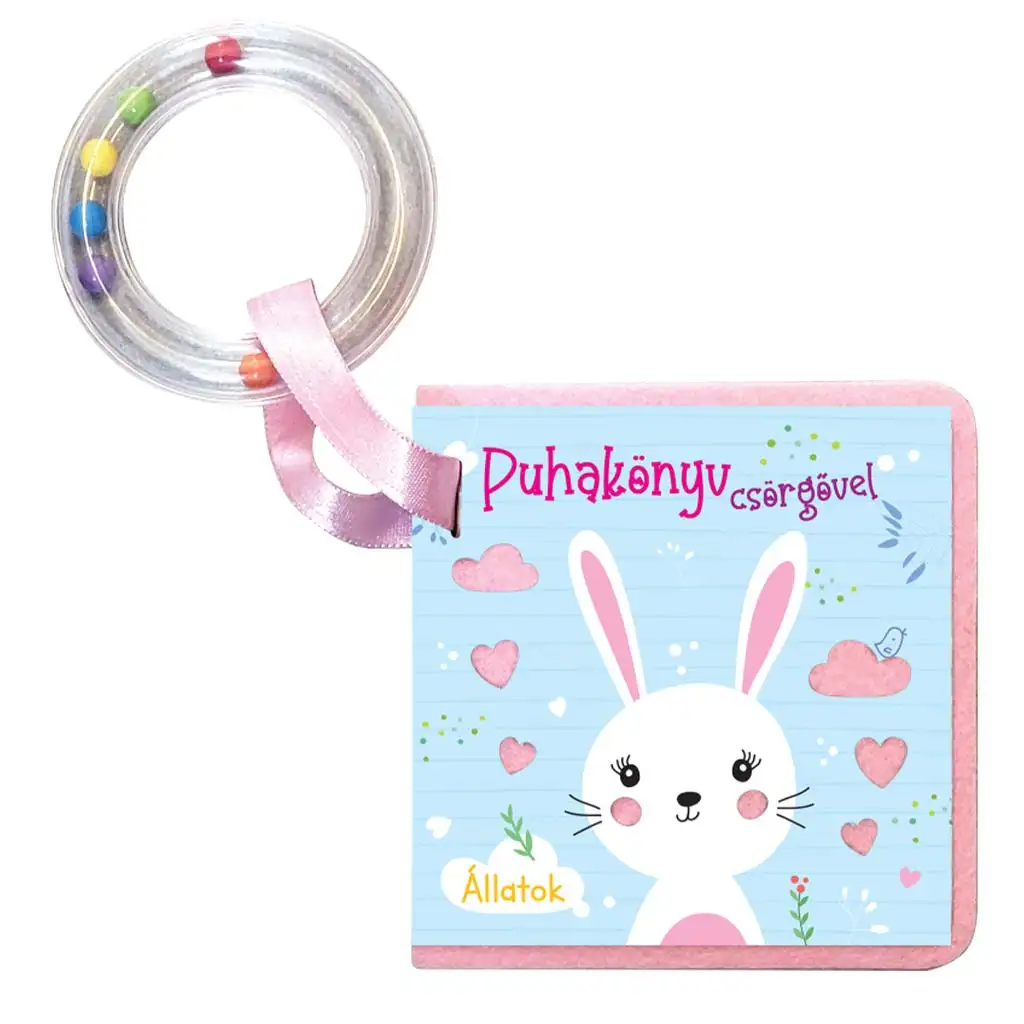 Weiches Buch mit Rassel - Tiere kép 1