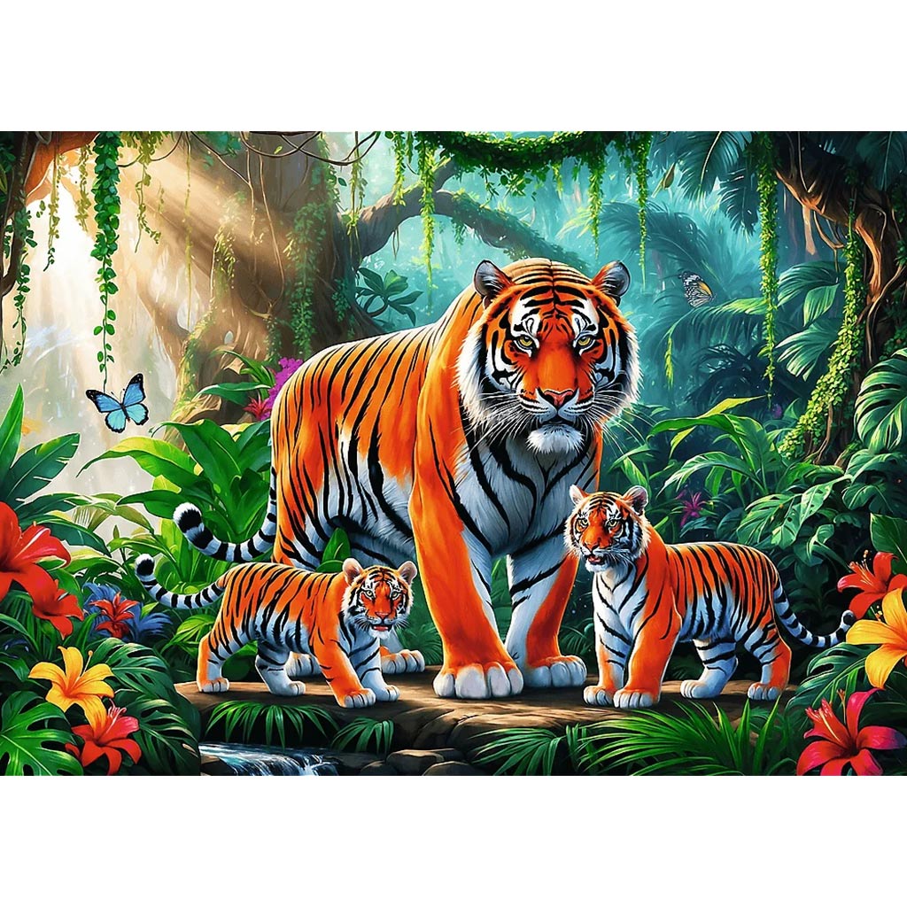 Tigrisek a dzsungelben 200 db-os puzzle - Trefl kép 2