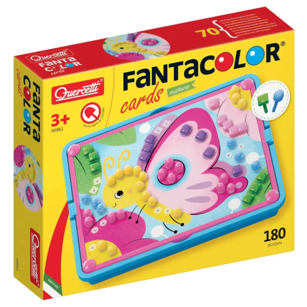 Quercetti: Fanta Color Cards Natur kreatives Steckspiel-Set kép 3