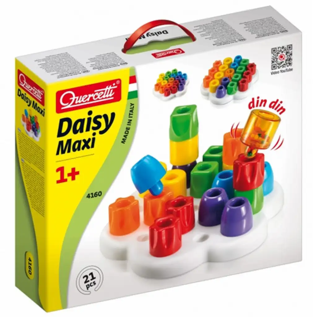 Quercetti: 21-teiliges Steckspiel-Set für Kleinkinder