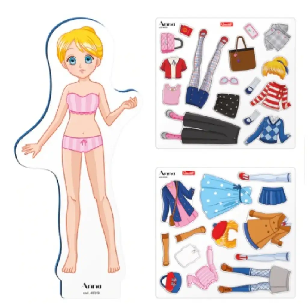 Quercetti: Magnetisches Anziehpuppenspiel - Anna kép 3