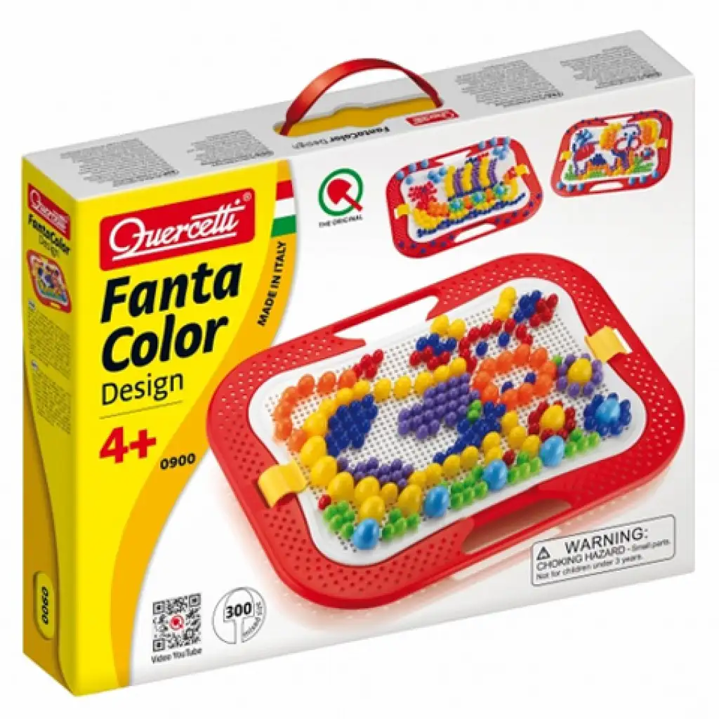 Quercetti: Kuhflecken-Steckspiel-Set, 300 Stück