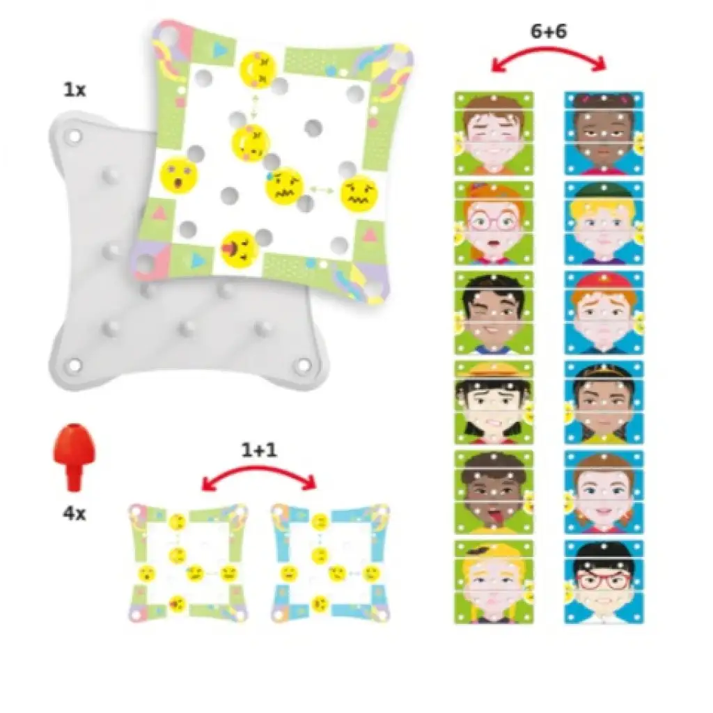 Quercetti: Erstelle ein Gesicht Puzzle kép 3