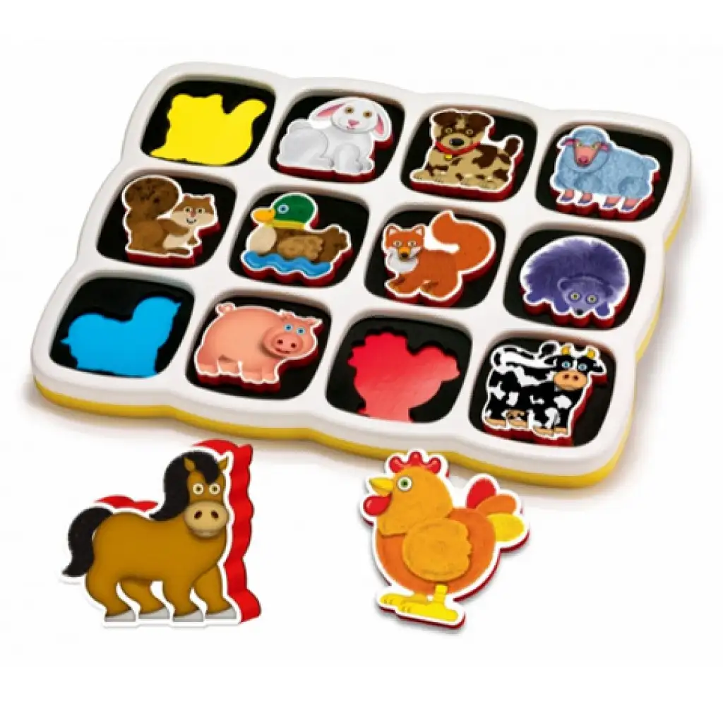 Quercetti: Magnetisches Puzzle mit Haustieren, 12-teilig kép 2