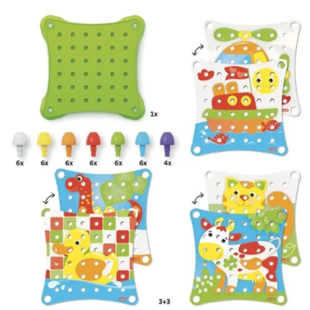 Quercetti: Jumbo Peggy 41-tlg. Steckspiel-Set kép 4