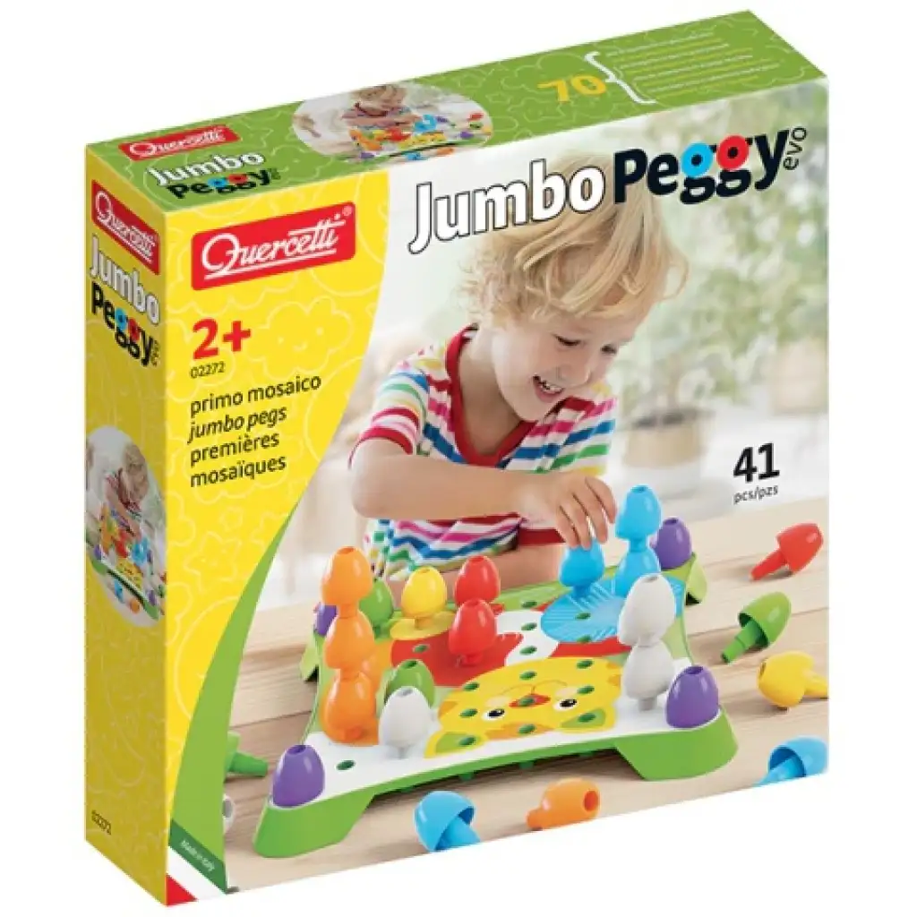 Quercetti: Jumbo Peggy 41-tlg. Steckspiel-Set