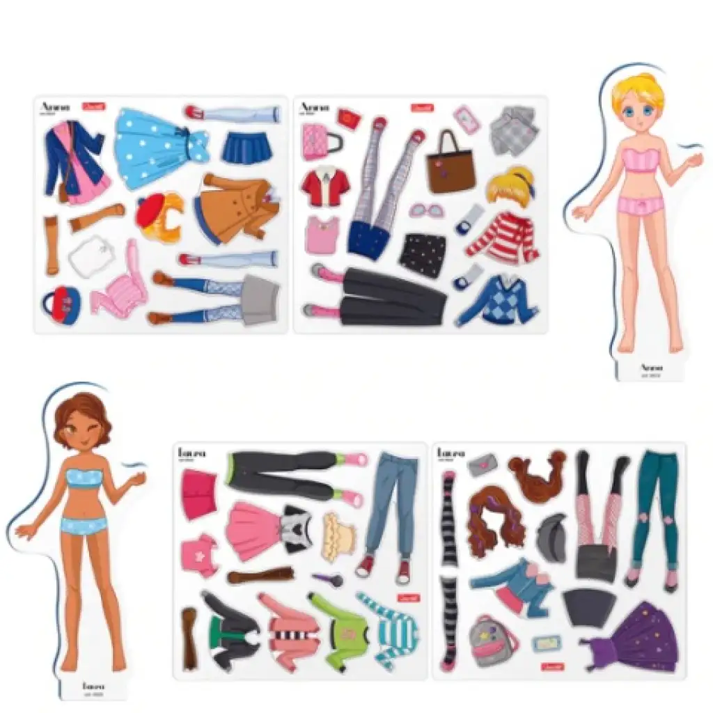 Quercetti: Magnetisches Anziehpuppen-Spiel - Beste Freundinnen kép 2