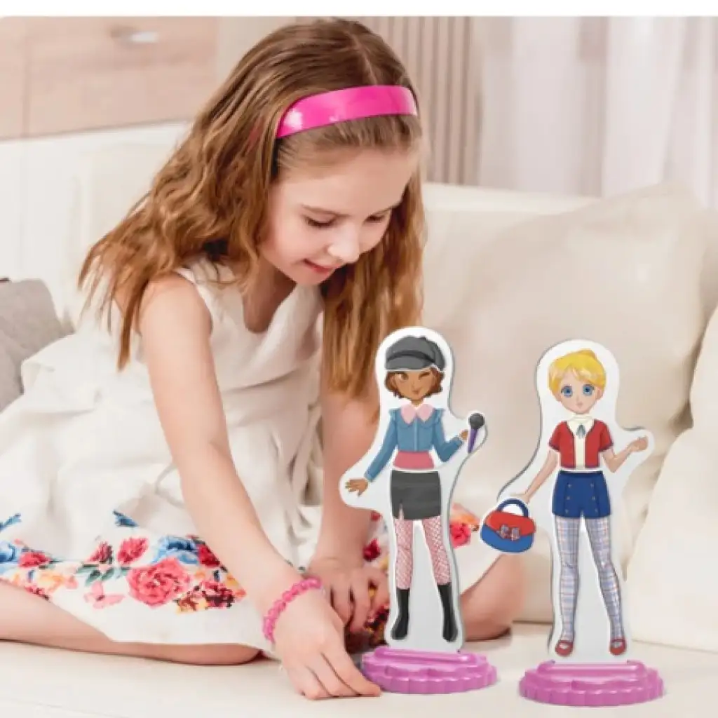 Quercetti: Magnetisches Anziehpuppen-Spiel - Beste Freundinnen kép 3