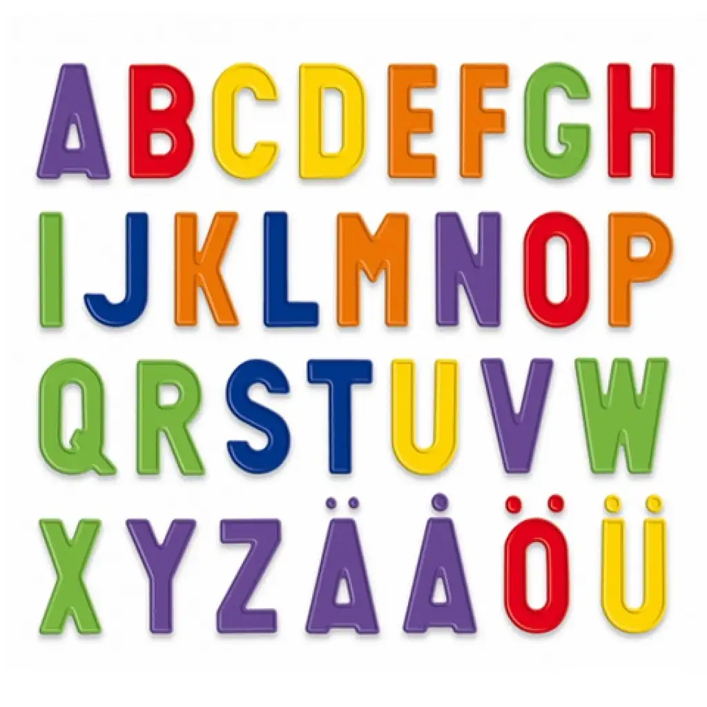 Quercetti: Magnettafel mit bunten Buchstaben - 48 Stück kép 3