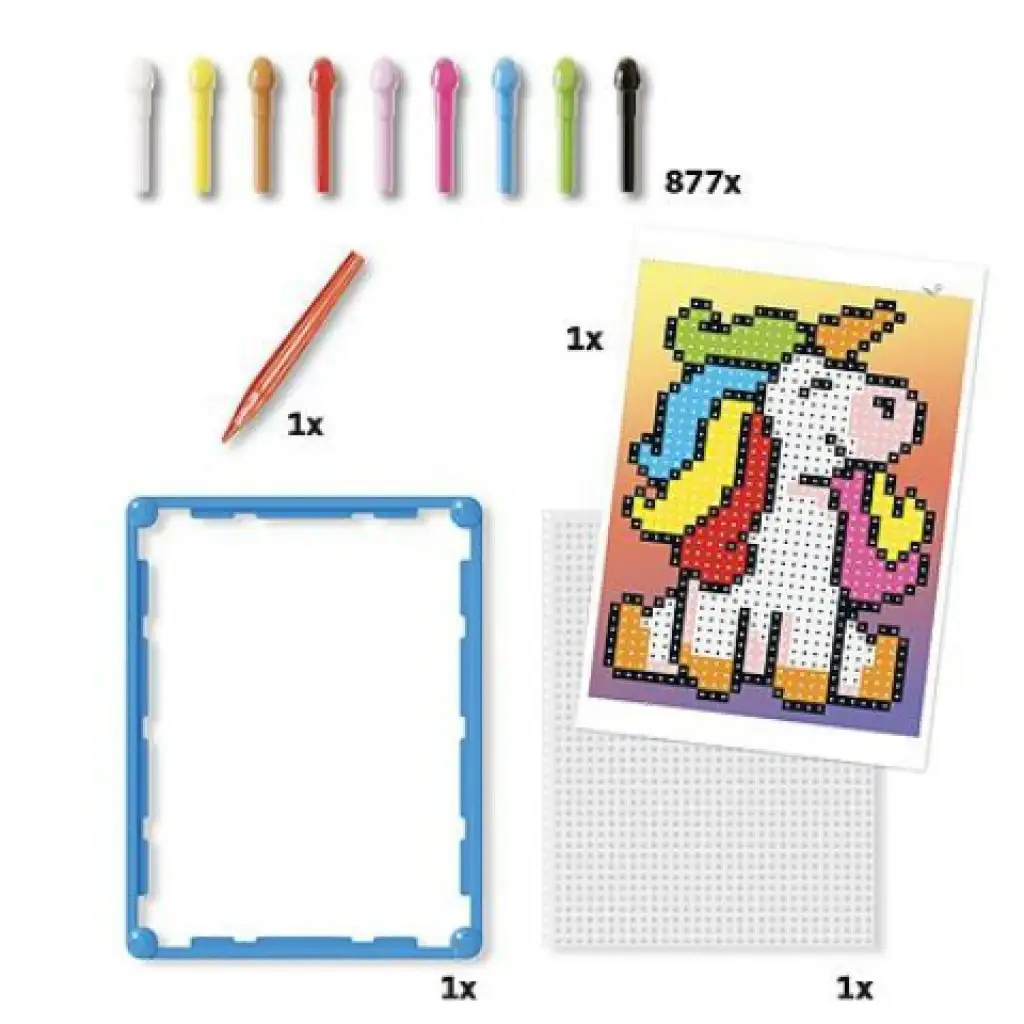 Quercetti: Pixel Art Einhorn Mosaik kép 3