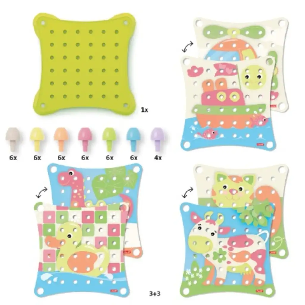 Quercetti: Play Eco Jumbo Peggy Evo 41-tlg. Set kép 3