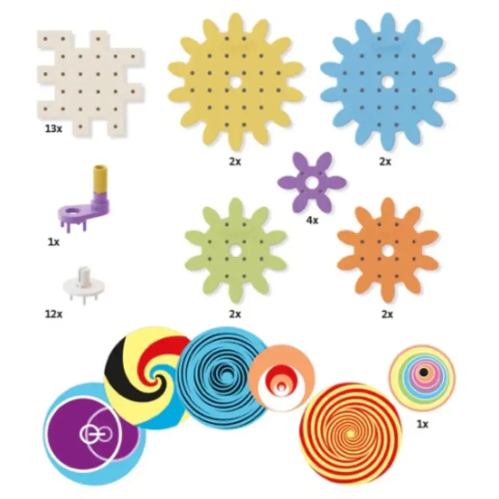 Quercetti: Play Eco Kaleido Zahnradspiel-Set 38-teilig kép 2