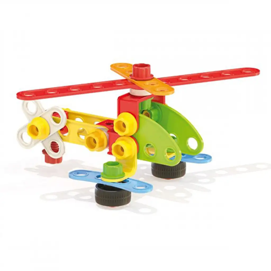 Quercetti: Tecno Jumbo Fahrzeugbaukasten-Set 76 Stück kép 3