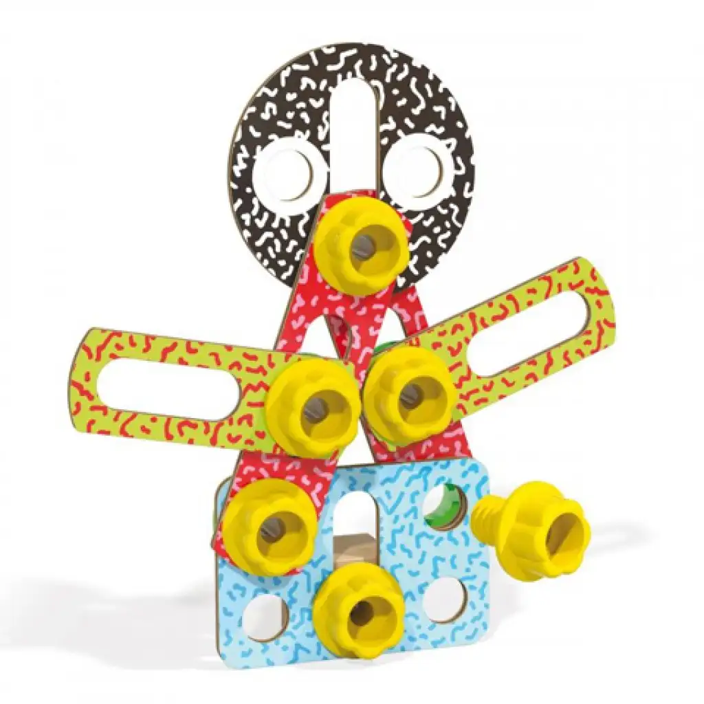 Quercetti: Techo Formen und Gestalten Holzbauspiel kép 2