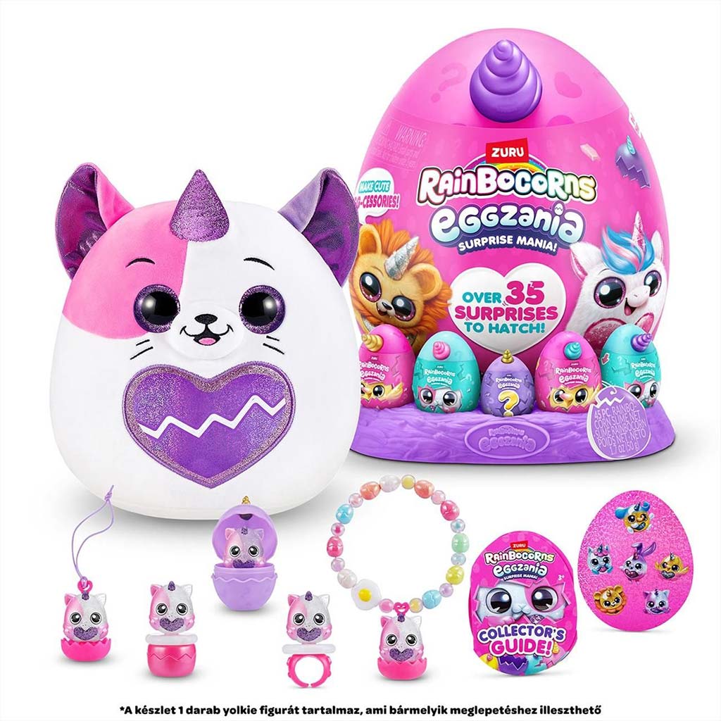 Rainbocorns: Eggzania Überraschungsei mit Plüschfigur in verschiedenen Varianten 1 Stück kép 6