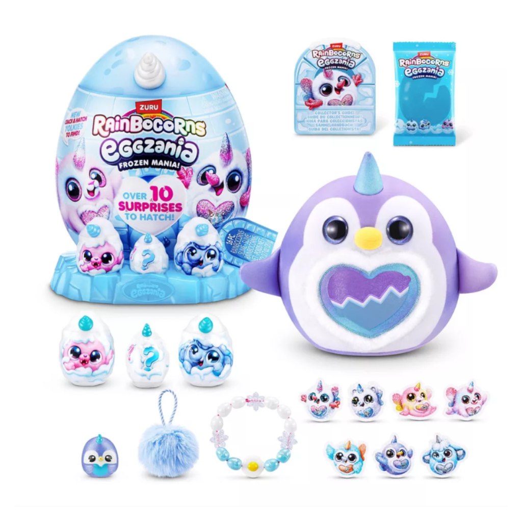 Rainbocorns Eggzania Überraschungsei mit interaktivem Plüschtier – Winterfreunde kép 3