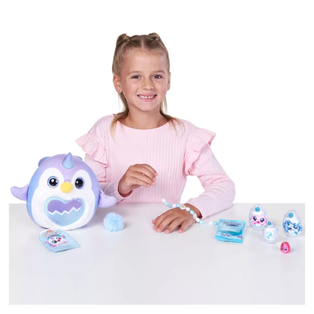 Rainbocorns Eggzania Überraschungsei mit interaktivem Plüschtier – Winterfreunde kép 2