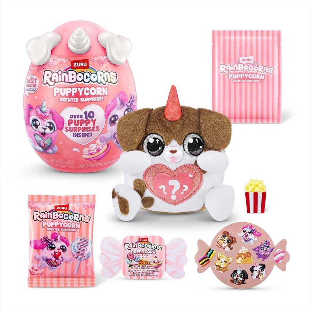 Rainbocorns: Pocket Puppycorn meglepetés illatos kutyus plüssfigura többféle változatban 1db kép 9