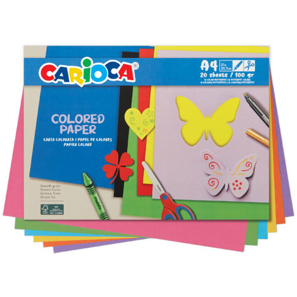 A4-es színes papírlap csomag 20db-os - Carioca kép 1