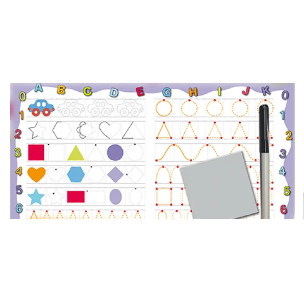 Fähigkeit entwickelndes Zeichentablett mit abwischbarem Filzstift: Formen - D-Toys kép 2