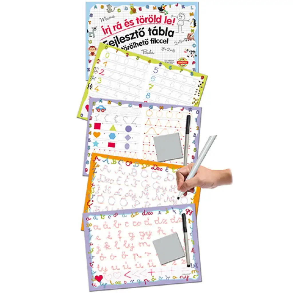 Fähigkeit entwickelndes Zeichentablett mit abwischbarem Filzstift: Zahlen - D-Toys kép 3