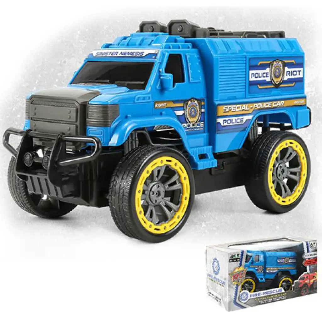 RC ferngesteuertes Off-Road Polizeifahrzeug mit 4 verschiedenen Funktionen