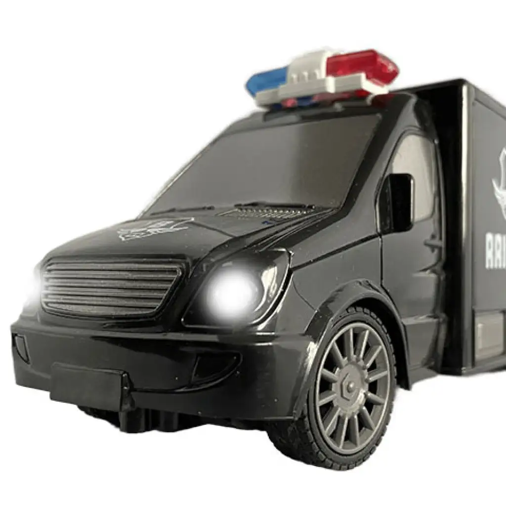 RC ferngesteuerter Geldtransporter Kleinbus mit Licht- und Soundeffekten 1:18 Maßstab 20cm kép 4