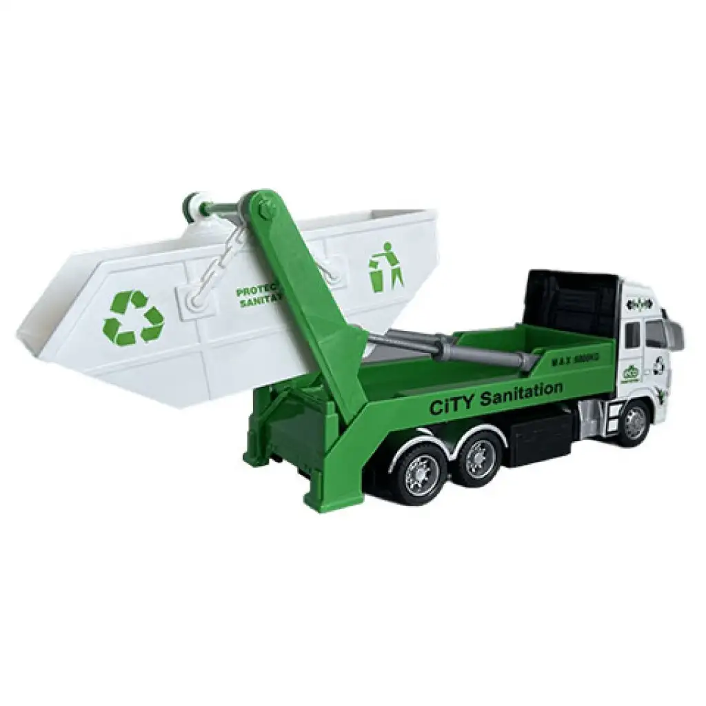 RC-Fernsteuerbarer Müll- oder Containertransporter mit Licht 27MHz 1/36 20cm in zwei Varianten kép 3