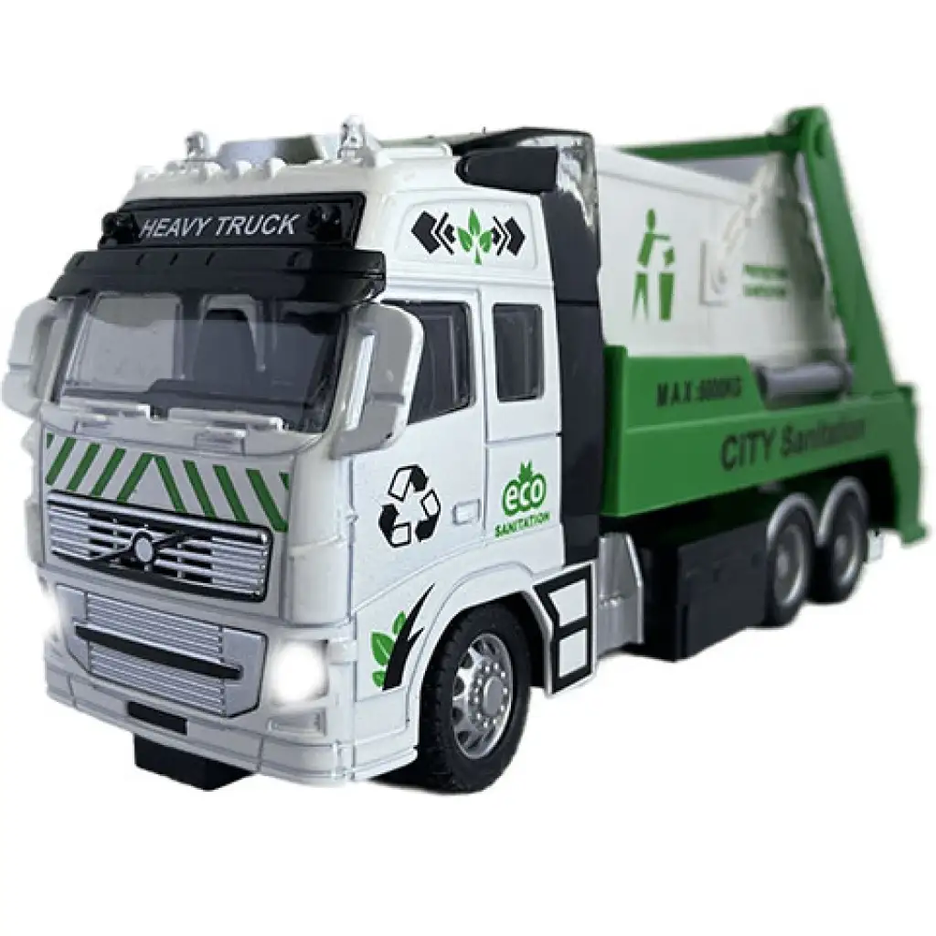 RC-Fernsteuerbarer Müll- oder Containertransporter mit Licht 27MHz 1/36 20cm in zwei Varianten kép 4