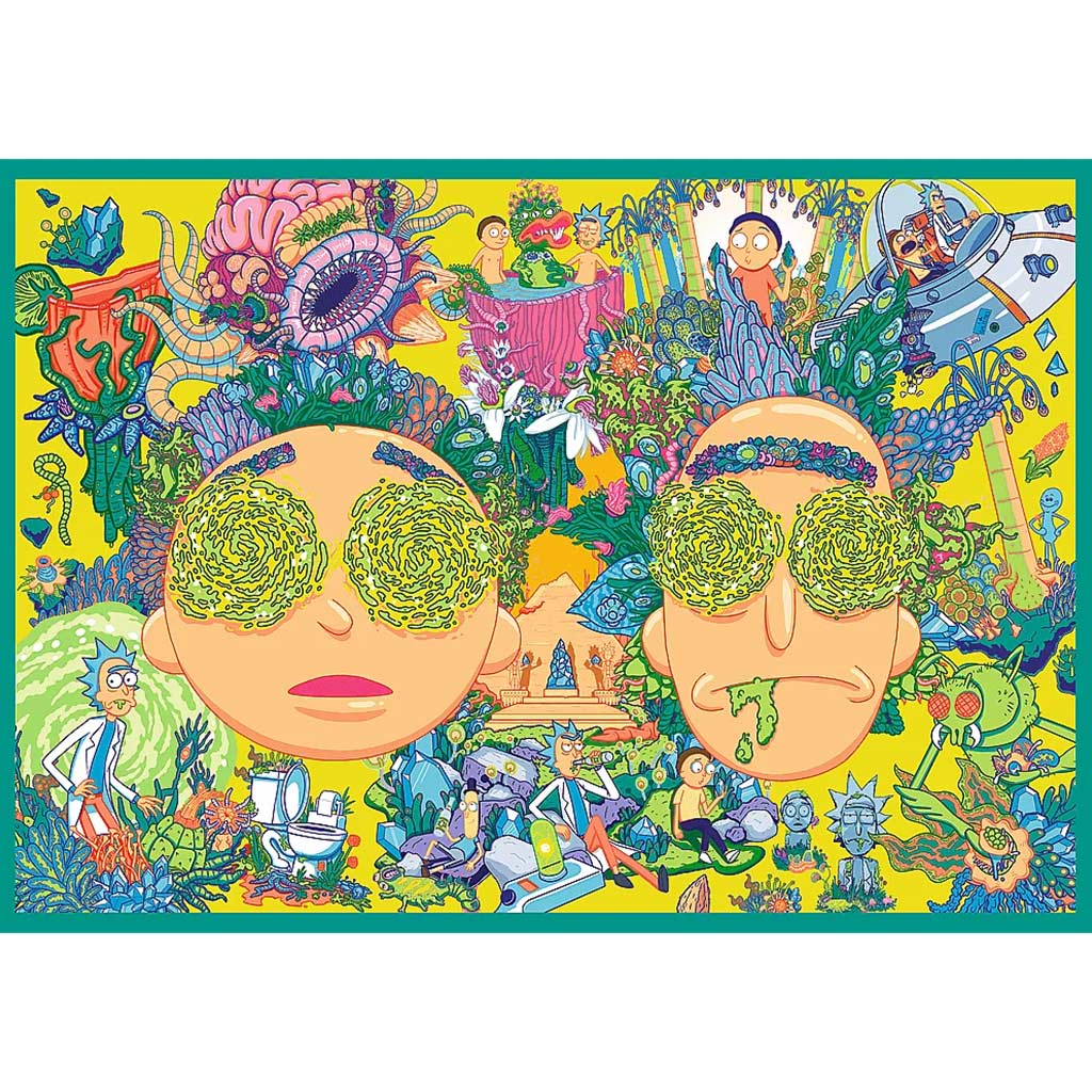 Rick und Morty Verrückte Abenteuer 4x250-teiliges Puzzle - Trefl kép 2
