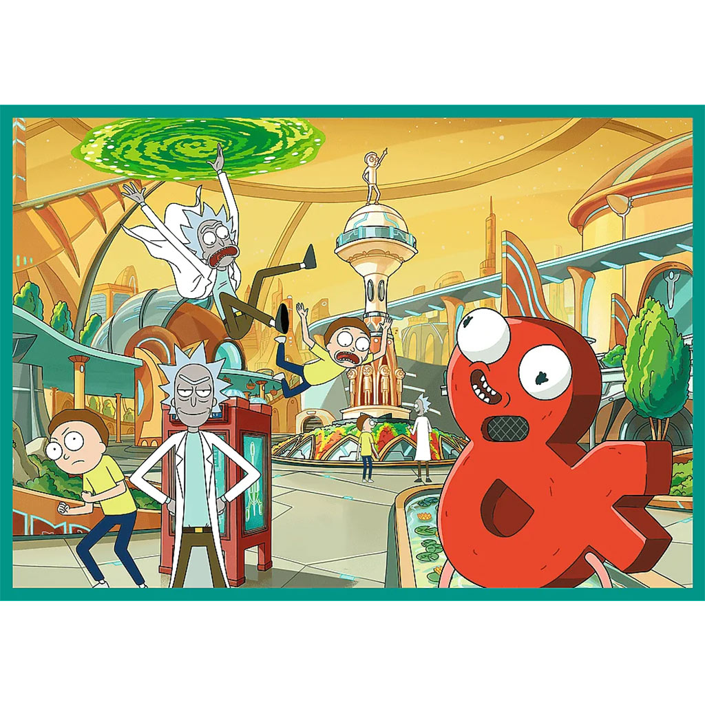 Rick und Morty Verrückte Abenteuer 4x250-teiliges Puzzle - Trefl kép 4