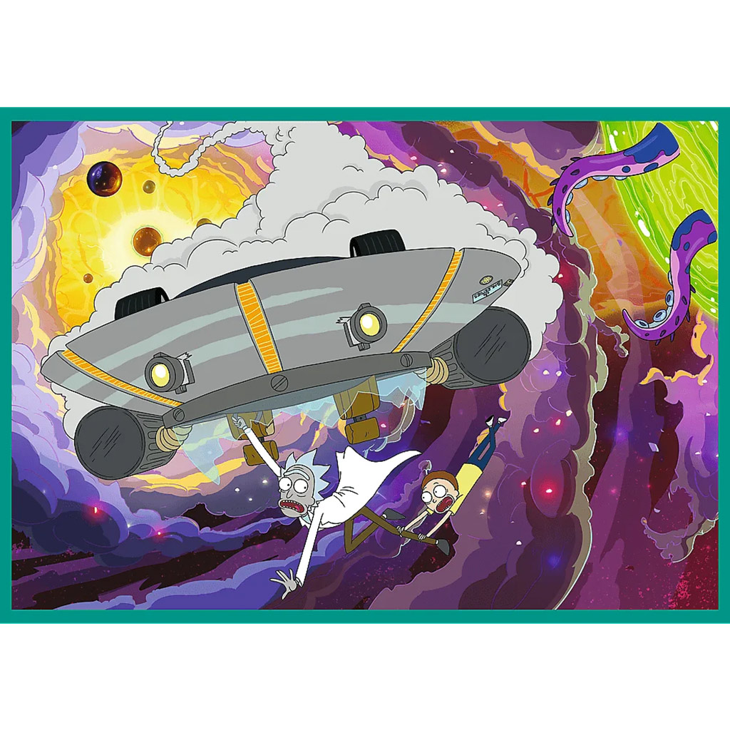 Rick und Morty Verrückte Abenteuer 4x250-teiliges Puzzle - Trefl kép 3