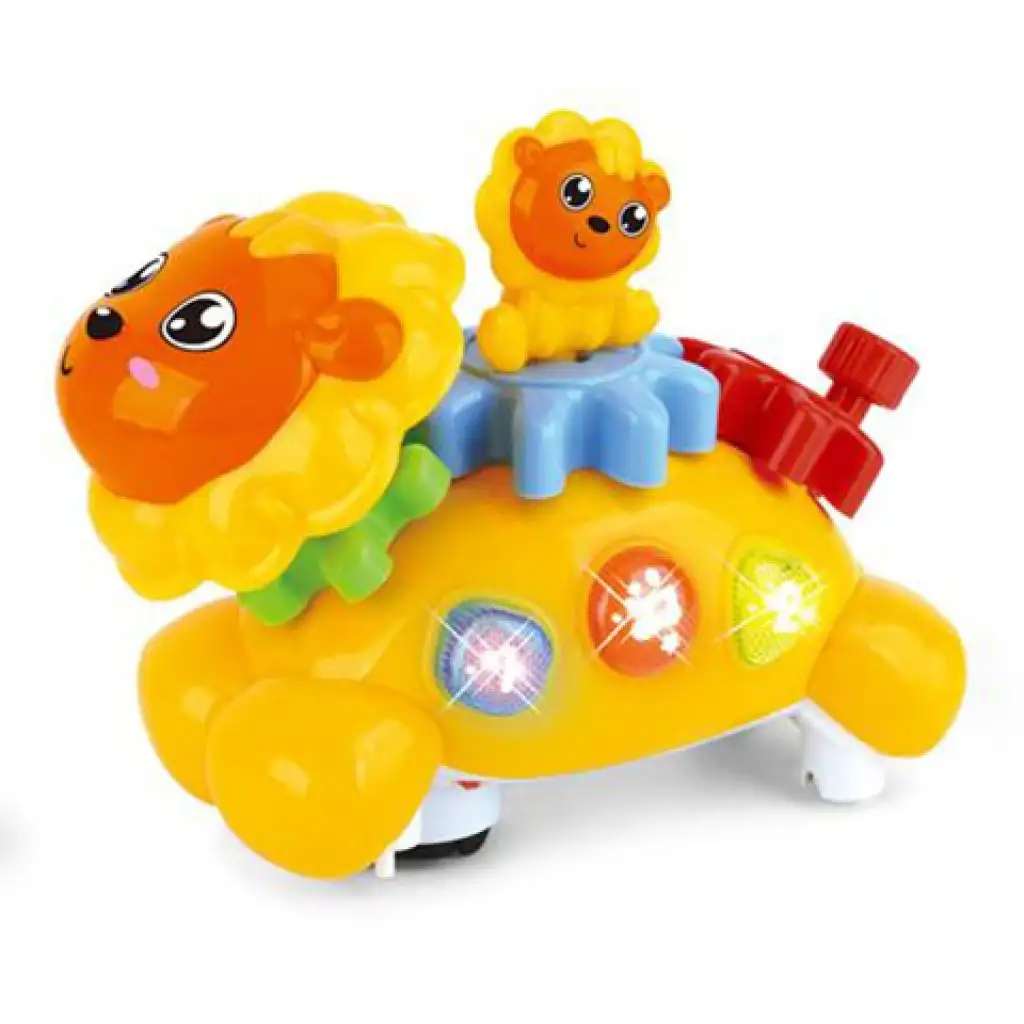 Schaukelndes Löwenbabyspielzeug mit Licht- und Toneffekten kép 2