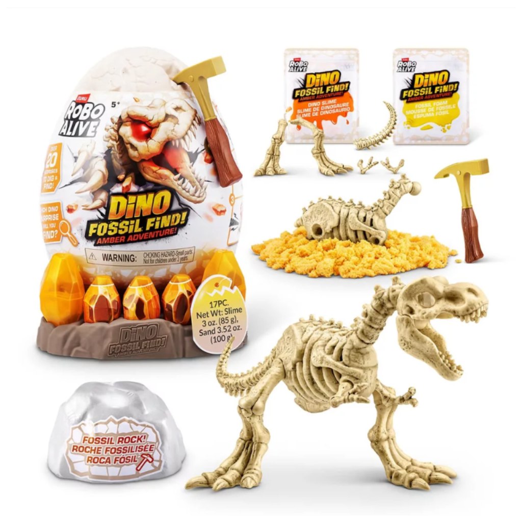 Robo Alive Dino-Fossil – Bernstein-Abenteuer Überraschungs-Set