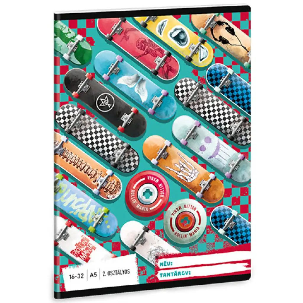 Ars Una: Rollin Mania 2.osztályos vonalas füzet A/5 16-32 kép 1