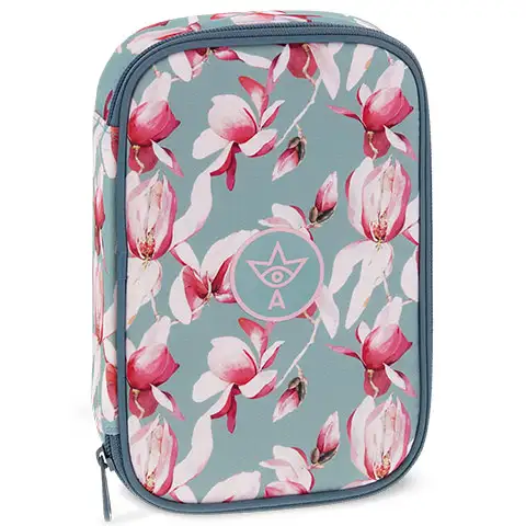 Ars Una: Rosy Magnolia mehrstöckiges ausklappbares Federmäppchen 15,5x22,5x4,5 cm