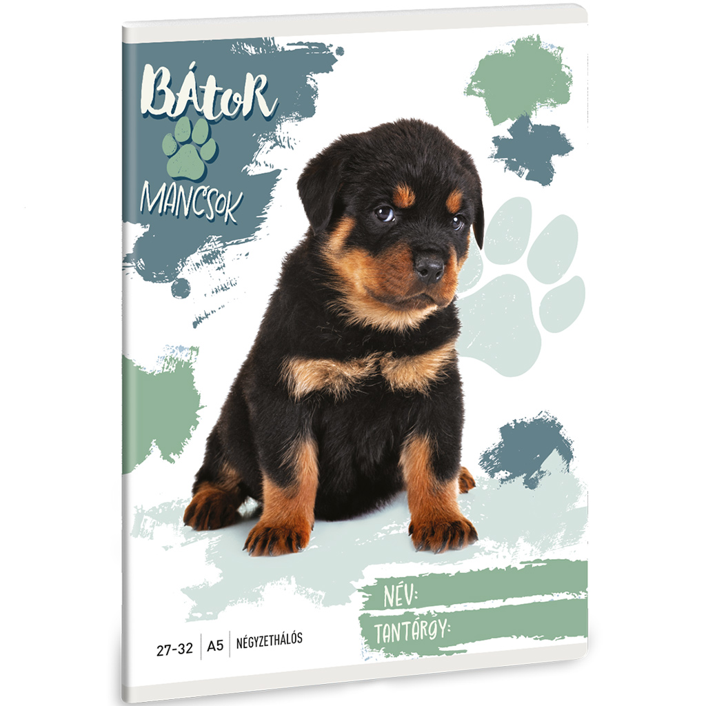 Ars Una: Bátor Mancsok - Rottweiler kockás füzet A/5 27-32 kép 1