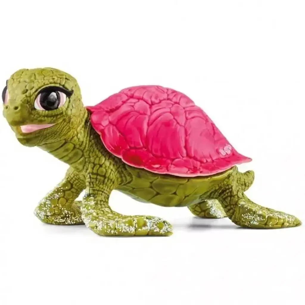 Schleich: Rózsaszín zafír teknős figura (70759) kép 1