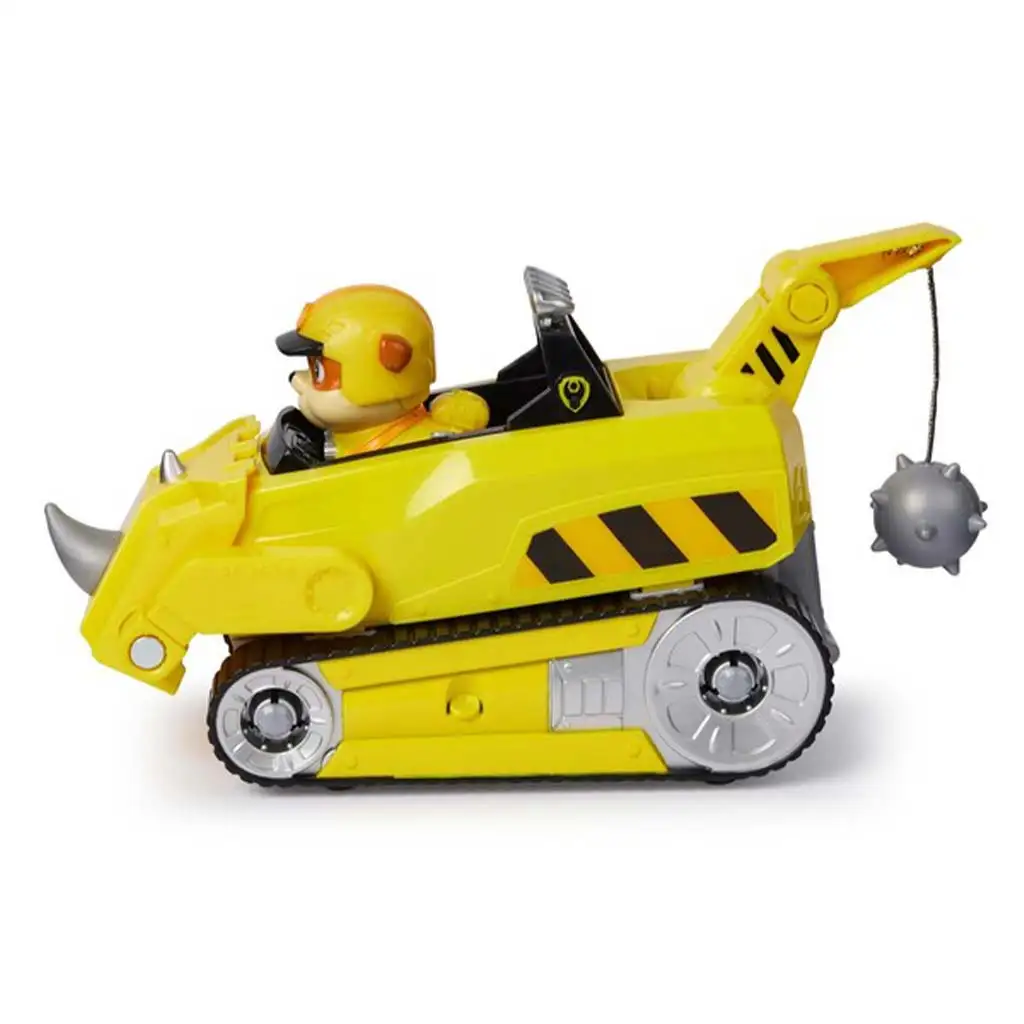 Mancs Őrjárat: Jungle Pups Rubble minifigura orrszarvús járművel - Spin Master kép 2