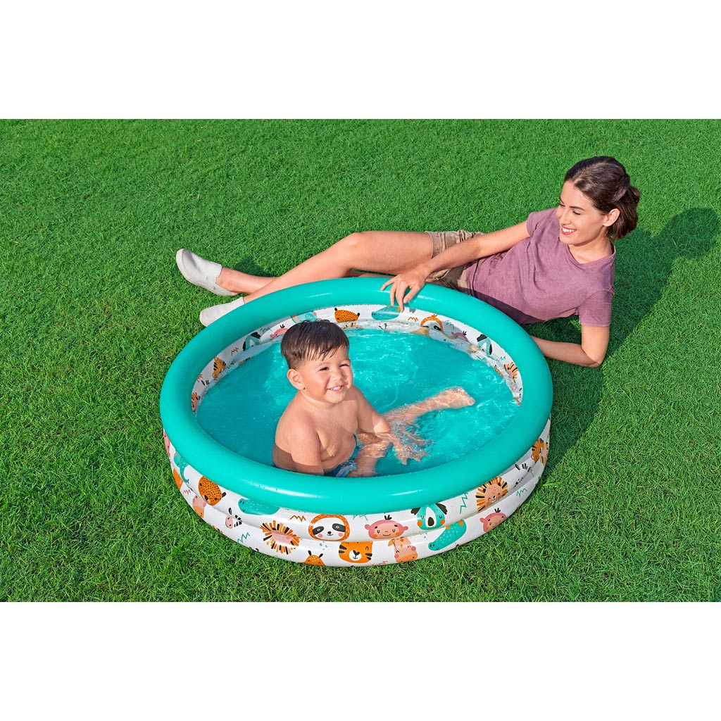 Bestway: Safari Pals aufblasbares Kinderplanschbecken 102x25cm kép 2