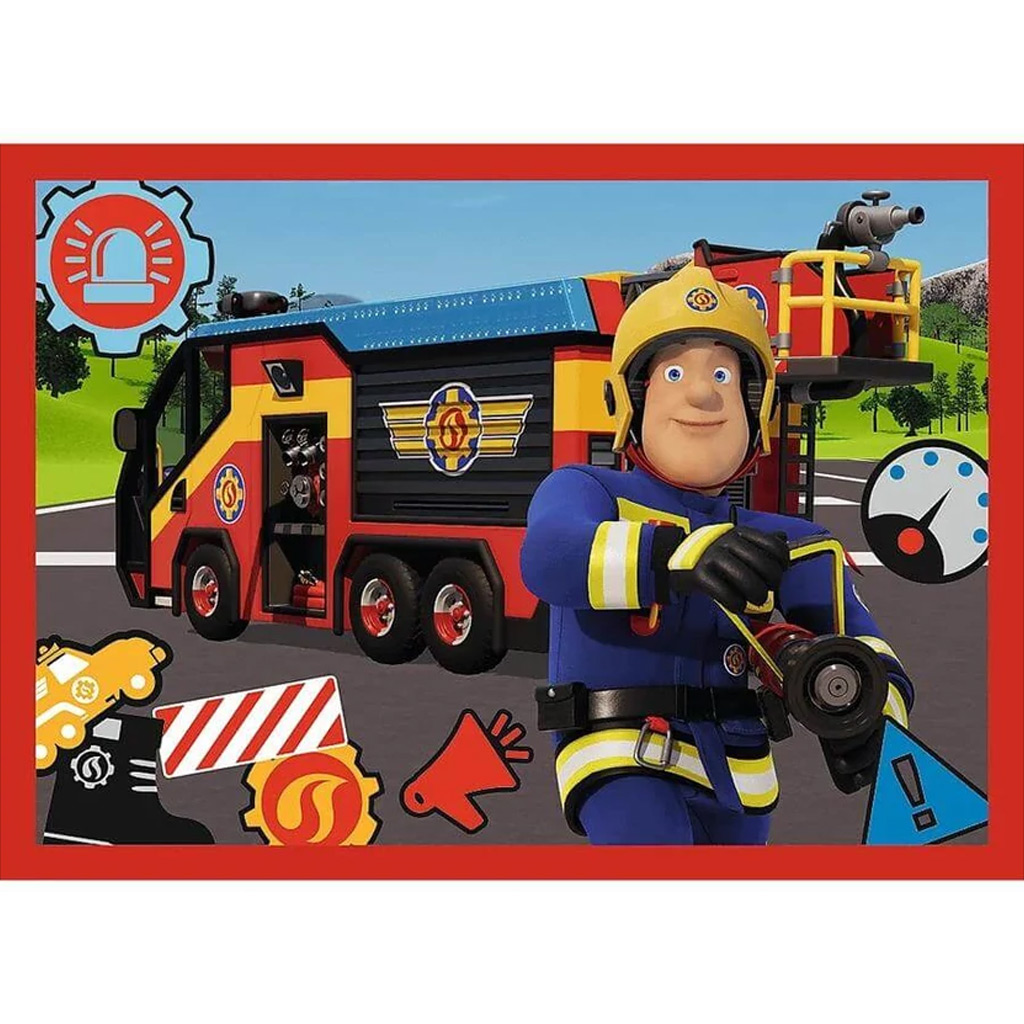 Feuerwehrmann Sam 4-in-1 Puzzle mit 12-15-20-24 Teilen – Trefl kép 3
