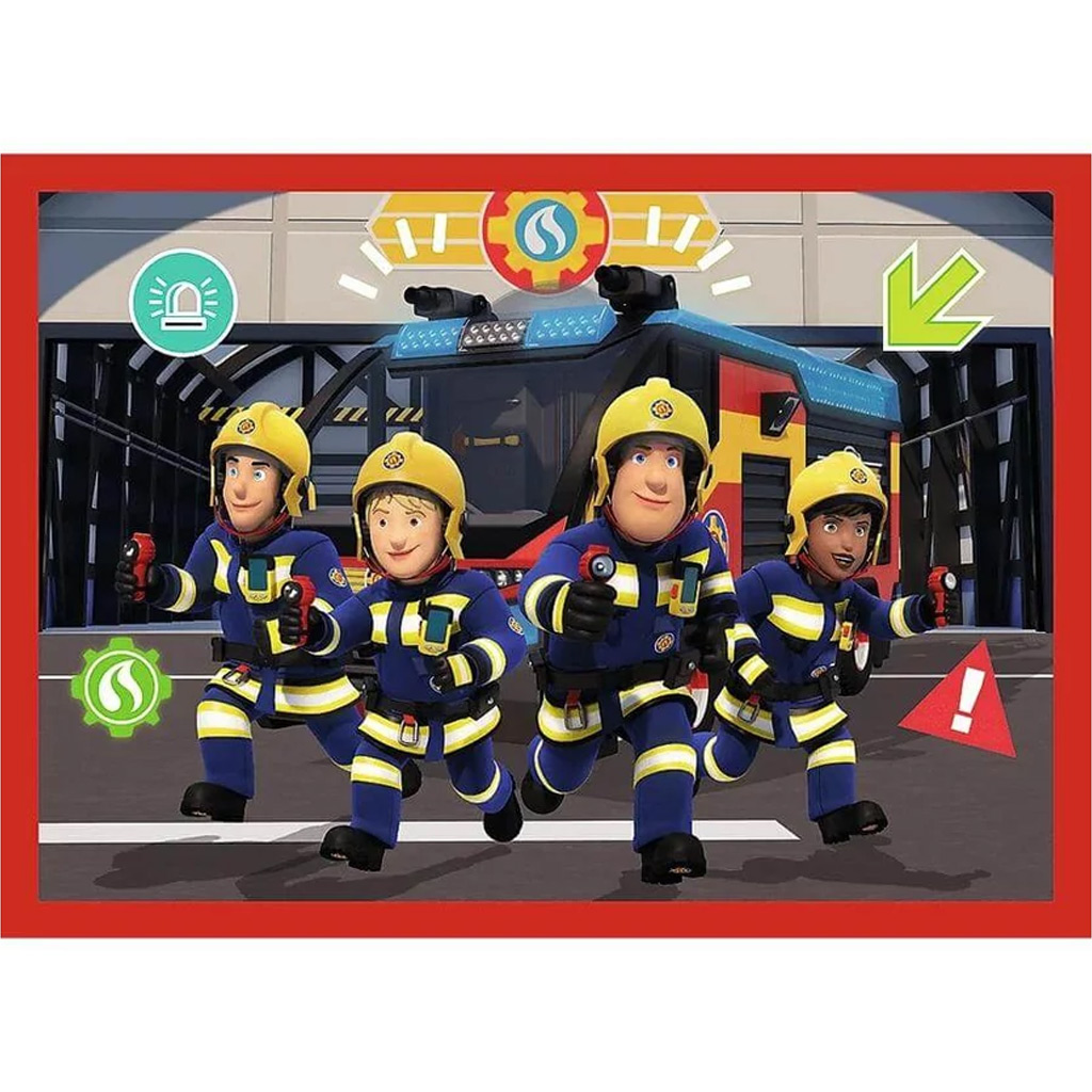 Feuerwehrmann Sam 4-in-1 Puzzle mit 12-15-20-24 Teilen – Trefl kép 5