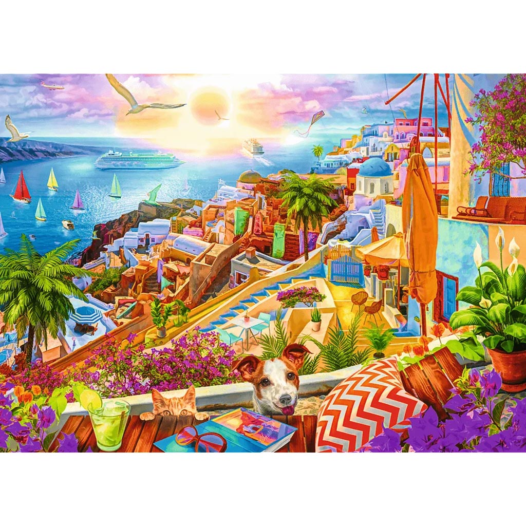 Santorini-Stimmung 1000-teiliges Premium Plus Quality Puzzle - Trefl kép 2