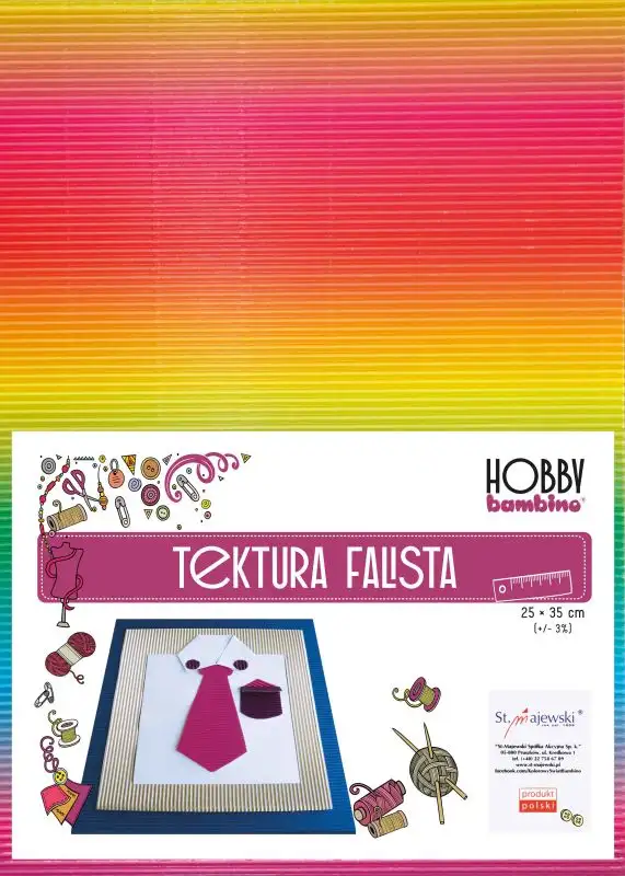 Bambino: Regenbogenfarbener gelber Dekor 3D-Wellpappe B4 25x35cm