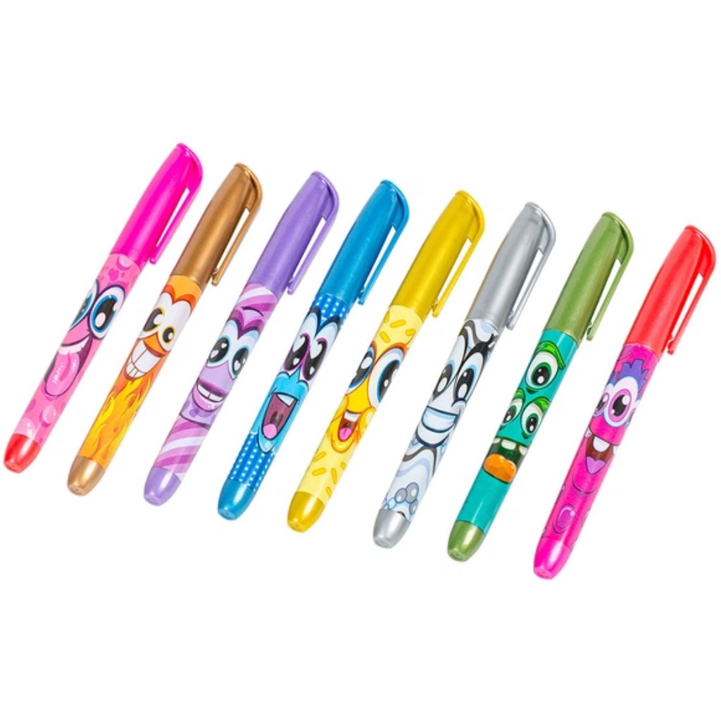 Scentos duftendes, metallisch glänzendes 8-teiliges Filzstift-Set kép 2