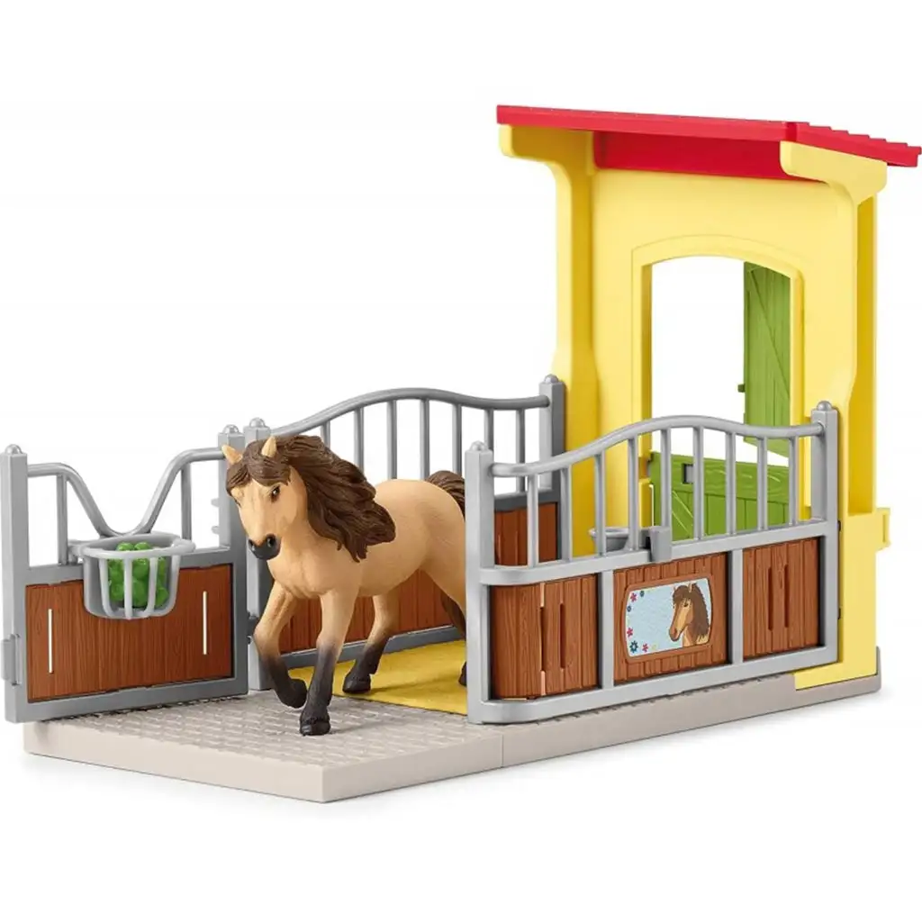 Schleich: Farm World - Pony Box Isländisches Pony Hengst Set (42609) kép 3