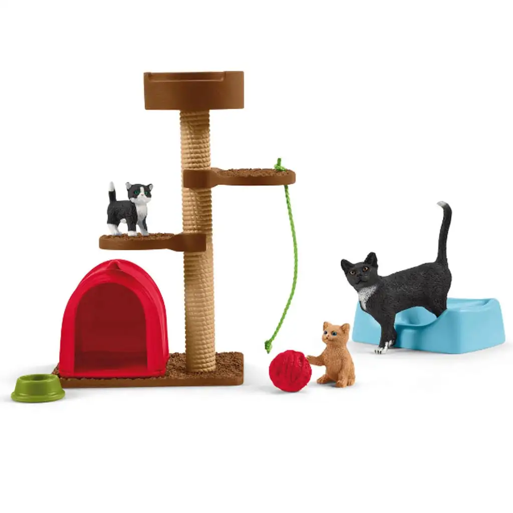 Schleich: Farm World - Spielerlebnis für niedliche Katzen Spielset (42501) kép 2
